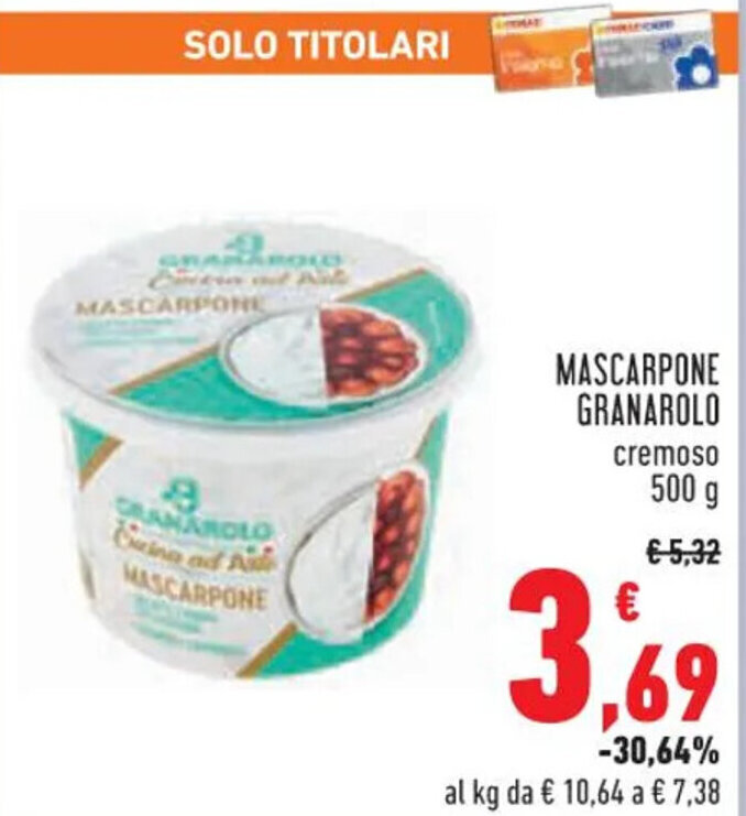 Conad MASCARPONE GRANAROLO 500 MASCARPONE GRANAROLO offerta