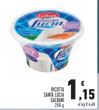 Conad RICOTTA SANTA LUCIA GALBANI 250 g offerta