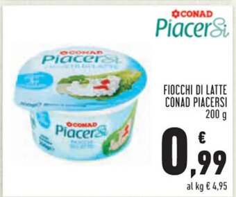 Conad FIOCCHI DI LATTE CONAD PIACERSI 200 g offerta