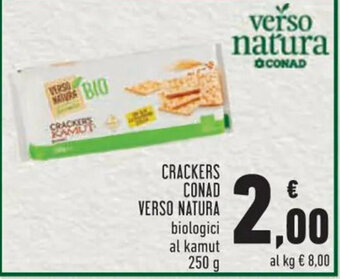 Conad CRACKERS CONAD VERSO NATURA 250 g offerta