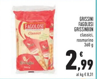 Conad GRISSINI FAGOLOSI GRISSINBON 360 g offerta