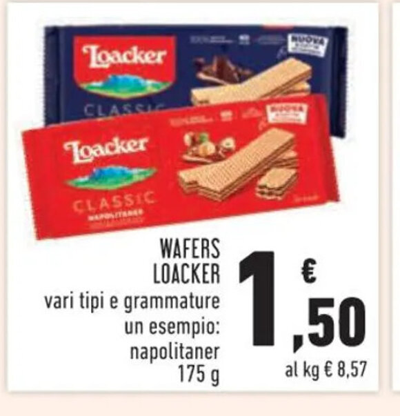 Conad WAFERS LOACKER 175 g offerta
