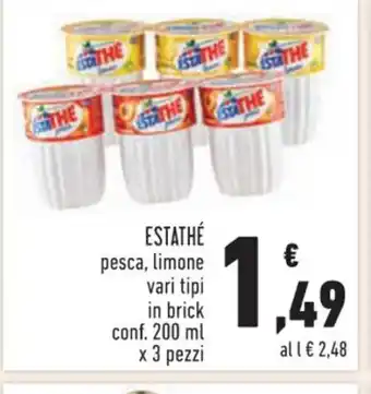 Conad ESTATHÉ conf. 200 ml x 3 pezzi offerta