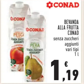 Conad BEVANDA ALLA FRUTTA CONAD 1 l offerta