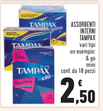 Conad ASSORBENTI INTERNI TAMPAX conf. da 18 pezzi offerta