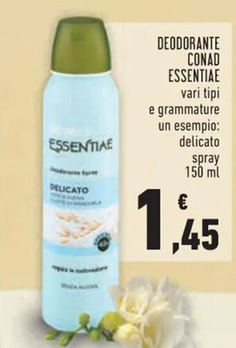 Conad DEODORANTE CONAD ESSENTIAE 150 ml offerta