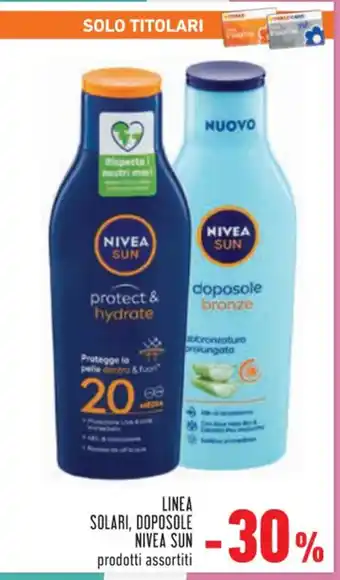 Conad LINEA SOLARI, DOPOSOLE NIVEA SUN offerta
