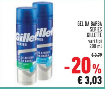 GEL DA BARBA SERIES GILLETTE vari tipi 200 ml