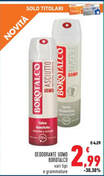 Conad DEODORANTE UOMO BOROTALCO offerta