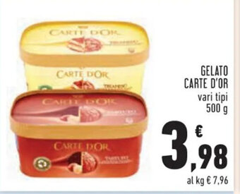 Conad GELATO CARTE D'OR vari tipi 500 g offerta