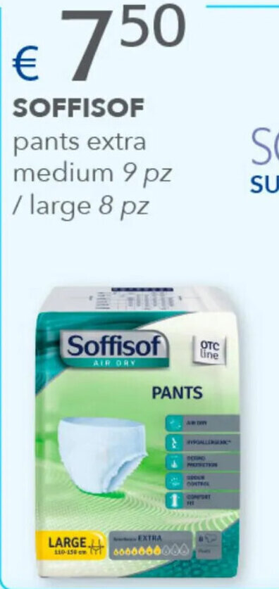 Acqua & Sapone SOFFISOF pants extra medium 9 pz/8 pz offerta