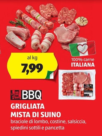 ALDI BBQ GRIGLIATA MISTA DI SUINO offerta