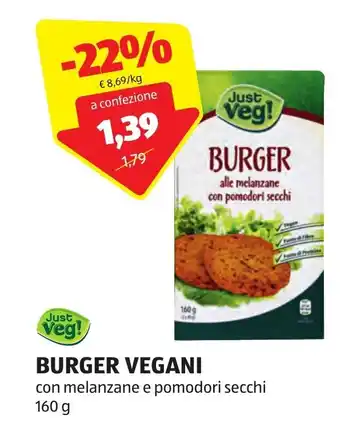 ALDI Just Veg! BURGER VEGANI 160 g offerta