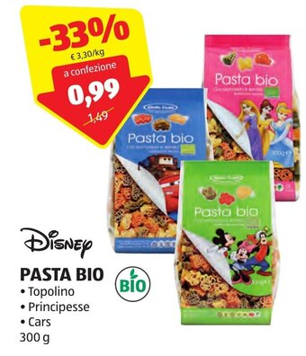 ALDI Disney PASTA BIO 300 g offerta