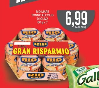 Supermercati Piccolo RIO MARE TONNO ALL'OLIO DI OLIVA 80 g x 7 offerta