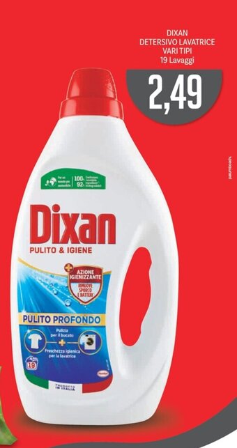 DIXAN DETERSIVO LAVATRICE VARI TIPI 19 Lavaggi