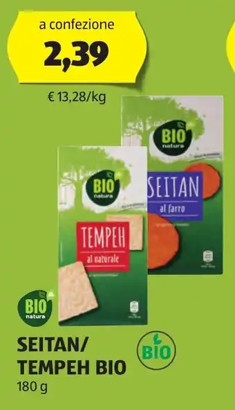 ALDI ΒΙΟ SEITAN/ TEMPEH BIO 180 g offerta