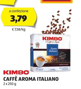 ALDI KIMBO CAFFÈ AROMA ITALIANO 2 x 250 g offerta