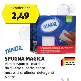 ALDI TANDIL SPUGNA MAGICA 6 pezzi offerta