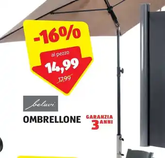 ALDI OMBRELLONE GARANZIA 3 offerta