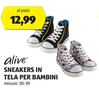 ALDI alive® SNEAKERS IN TELA PER BAMBINI offerta