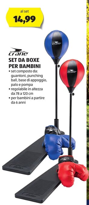 ALDI crane® SET DA BOXE PER BAMBINI offerta