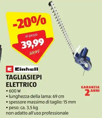 ALDI Einhell TAGLIASIEPI ELETTRICO offerta