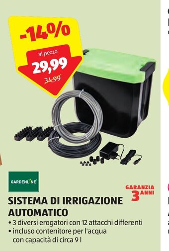 GARDENLINE SISTEMA DI IRRIGAZIONE AUTOMATICO