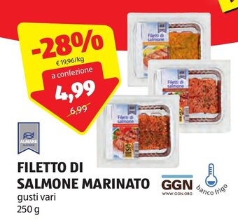 ALDI FILETTO DI SALMONE MARINATO 250 g offerta