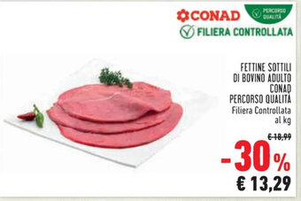 Conad Superstore FETTINE SOTTILI DI BOVINO ADULTO CONAD PERCORSO QUALITÀ offerta