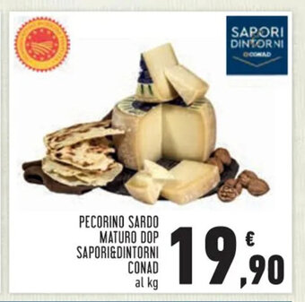 Conad Superstore PECORINO SARDO MATURO DOP SAPORI&DINTORNI CONAD al kg offerta