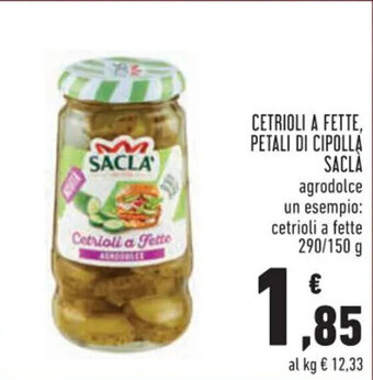 Conad Superstore CETRIOLI A FETTE, PETALI DI CIPOLLA SACLA 290/150 g offerta