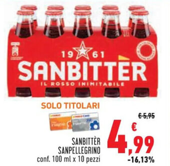 Conad Superstore SANBITTER SANPELLEGRINO conf. 100 ml x 10 pezzi offerta