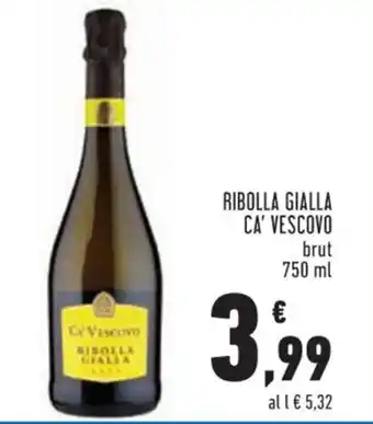 RIBOLLA GIALLA CA' VESCOVO 750 ml