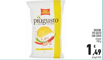 Conad Superstore PATATINE PIÙ GUSTO SAN CARLO 150 g offerta
