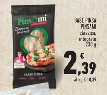 Conad Superstore BASE PINSA PINSAMI classica, integrale 230 g offerta