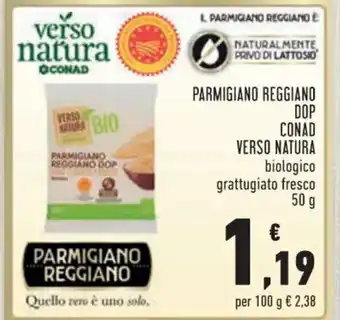 Conad Superstore PARMIGIANO REGGIANO DOP VERSO NATURA 50 g offerta