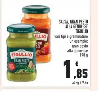 Conad Superstore SALSA, GRAN PESTO ALLA GENOVESE TIGULLIO 190 g offerta