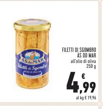 Conad Superstore FILETTI DI SGOMBRO AS DO MAR 250 g offerta