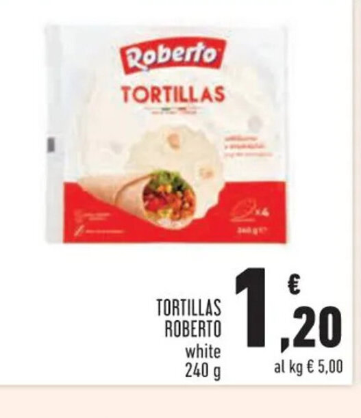 Conad Superstore TORTILLAS ROBERTO white 240 g offerta