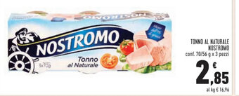 Conad Superstore TONNO AL NATURALE NOSTROMO conf. 70/56 g x 3 pezzi offerta