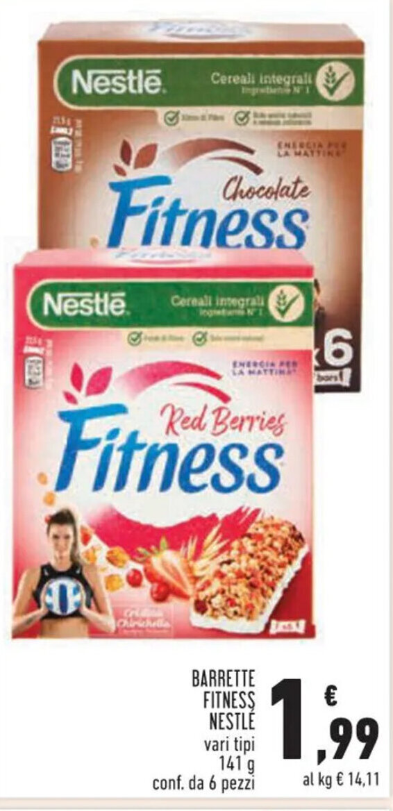 BARRETTE FITNESS NESTLÉ vari tipi 141 g offerta di Conad Superstore