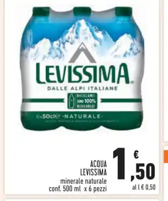 Conad Superstore ACQUA LEVISSIMA 500 ml x 6 pezzi offerta