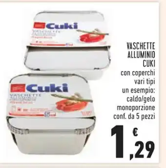 VASCHETTE ALLUMINIO CUKI 5 pezzi