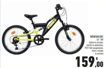 Conad Superstore MOUNTAIN BIKE 24" 18V offerta