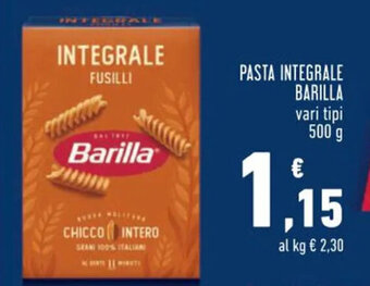 Conad Superstore PASTA INTEGRALE BARILLA vari tipi 500 g offerta