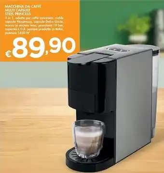 Bennet Princess macchina da caffe multi capsule steel offerta