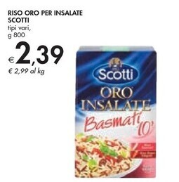Bennet Scotti riso oro per insalate offerta