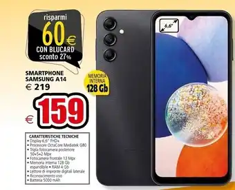 Il Gigante Samsung smartphone a14 offerta
