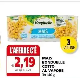 Il Gigante Bonduelle mais cotto al vapore offerta